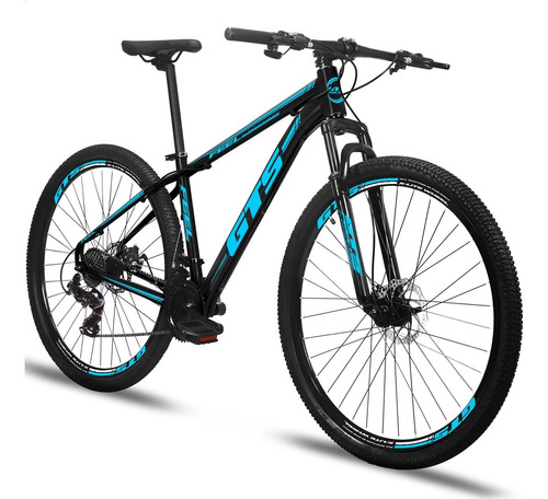 Bicicleta Aro 29 Gts Feel Aluminio 27v Freio Hidráulico Cor Preto/azul Tamanho Do Quadro 21