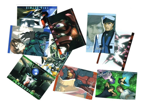 Genial Set De 8 Tarjetas Mobile Suit Gundam Al Azar