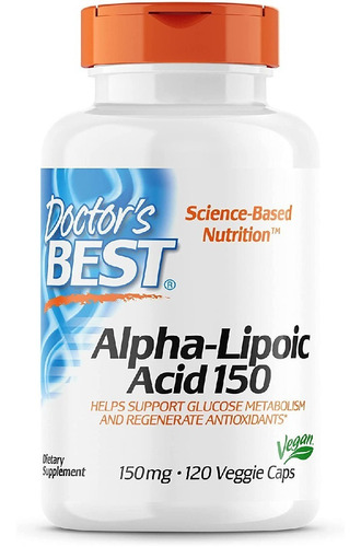 Ácido Alfa Lipoico 150 Mg Doctor's Best 120 Capsulas