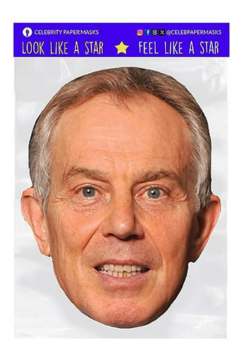 Máscara De Tony Blair Para Disfraz Político En Reino Unido