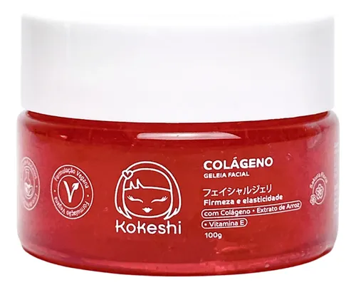 Geleia Hidratante Facial De Colágeno Pele Firme 100g Kokeshi Todo Tipo De Pele Dia/noite