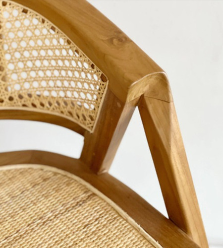Silla Jepara Esterilla Y Madera Estructura De La Silla Natural Asiento Natural Diseño De La Tela Ratan Y Estirilla
