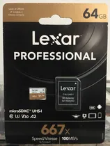 Comprar Tarjeta Lexar Profesional 64gb (667x) Clase 10 Microsd Video