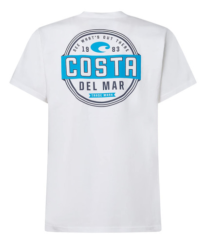 Costa Del Mar Camiseta De Manga Corta Prado, Blanco
