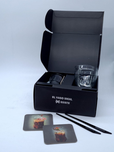 Imagen 2 de 5 de Gift Box Doble Vaso Fernet Ferchetto Vidrio 800ml