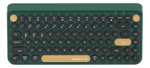 Teclado Ubotie Bluetooth Máquina Escribir/ Verde Oscuro