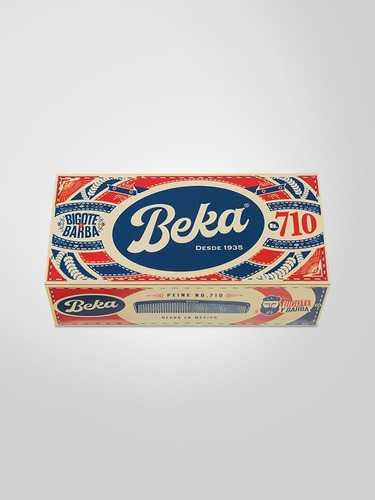 Docena De Peines Beka 710 Para Barba Y Bigote De Bolsillo Color Negro