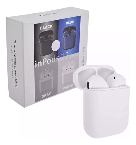 Audífonos Bluetooth Inpods 12 con Cargador Magnético - Pixelglam