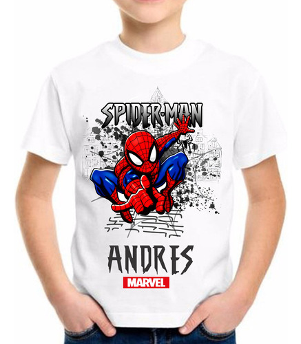 Camisetas De Spiderman Personalizada Para Niños 