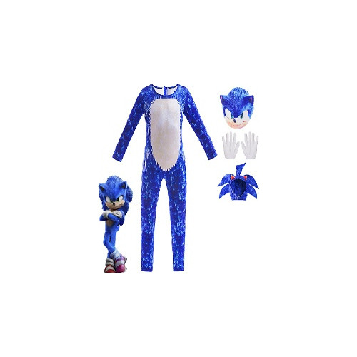 Disfraz De Sonic Boom Superhero Hedgehog Cosplay Para Niños