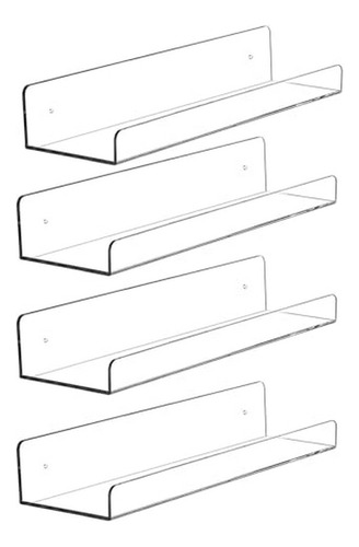 Estantes De Pared Acrílicos De 15 , Estantería Flotante