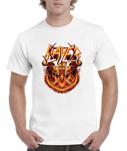 Playera Bonito Diseño Slayer Banda Rock Trash Metal Mod A 