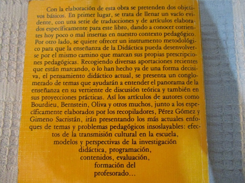 Imagen 7 de 7 de Gimeno Sacristán - La Enseñanza: Su Teoría Y Su Práctica