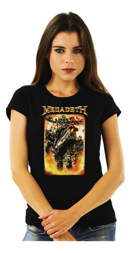 Polera Mujer Megadeth Vic Atomic Bomb Metal Abominatron