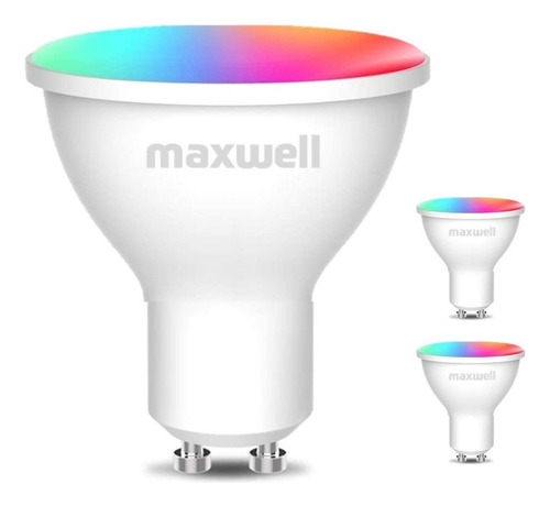 Ampolletas Inteligentes Set X3 Maxwell Gu10 Wifi Tuya Rgb 5w