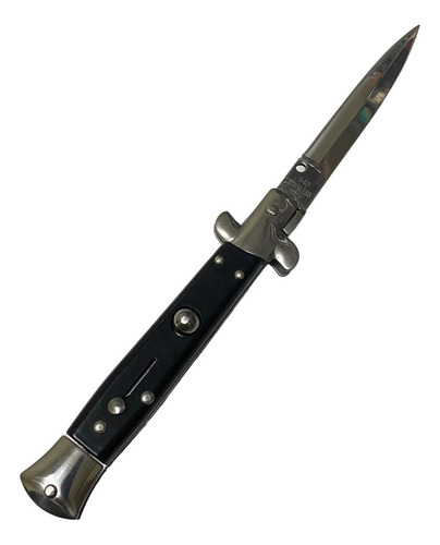 Estilete Cuchillo Semi Automatico Acero Italia 440 C/seguro 