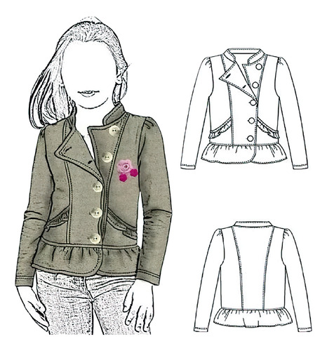 Moldería Textil Unicose -  Campera Cruzada Niña 1102