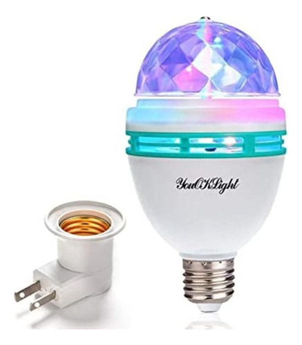 Bombilla De Discoteca E26 Giratoria Rgb Para Fiesta Luz