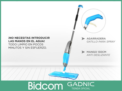 Imagen 6 de 10 de Trapeador Piso Spray Mope Con Rociador Con 3 Paños Garantia
