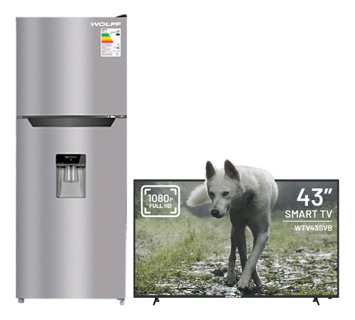 Wolff - Refrigeradora Nofrost De 345l + Smart Tv 43  Full Hd