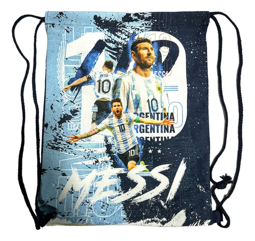 Mochila Saco Tela Bolso Messi Afa Escolar Gimnasio Premium