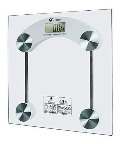 Balanza Cuadrada Pesa Digital De Baño Peso Corporal 180 Kg