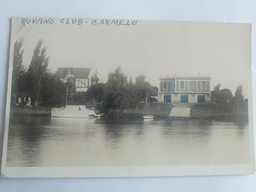 Uruguay Antigua Photo Postal Carmelo Rowing Club