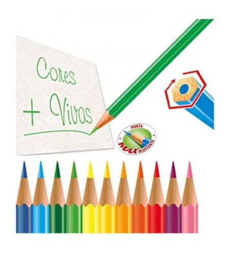 Lápis De Cor Ecolápis Ponta Max Faber Castell 48 Cores
