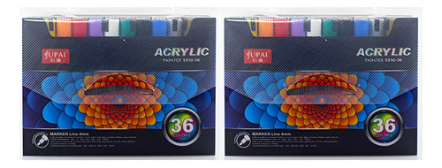 2 Set Lapices Acrilicos Jupai 36 Colores 4mm