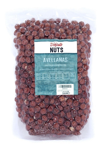 Imagen 1 de 10 de Avellana Pelada Entera Natural 1kg Nutella Nuez