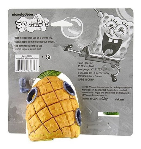Imagen 2 de 3 de Penn Plax 07074 Bob Esponja Y El Acuario De Piña Ornamento D