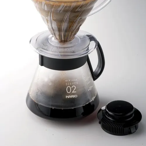 Tarro de bebida Hario XVD-60 hecho de vidrio de 600 ml, negro