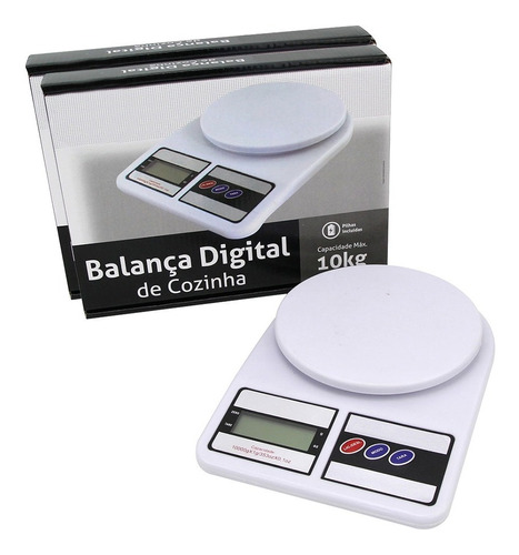 Kit 2 Balança De Cozinha Digital Compacta Receitas 10 Kg