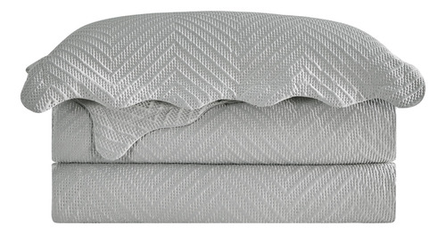 Quilt Cubrecama Liora 1,5 Plaza Gris