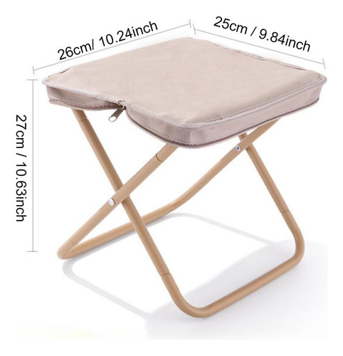 Taburete De Acampada Pequeño, Silla Plegable, Reposapiés,