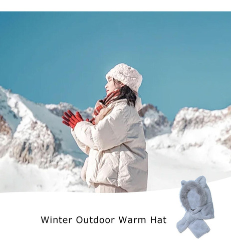 Gorro De Invierno Con Capucha Bufanda Con Capucha Cálida Lin