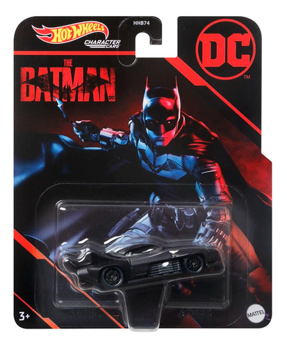 Auto/Camioneta en miniatura Mattel Batman The batman pelicula 1:64 color negro