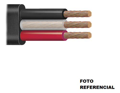 Cable Plano Pozo Profundo 0,6-1kv 3x10awg Detallado