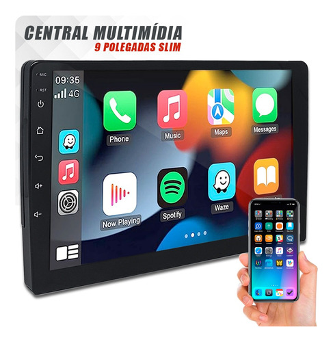 Central Multimídia Premium 9 Polegadas Gol Quadrado Android