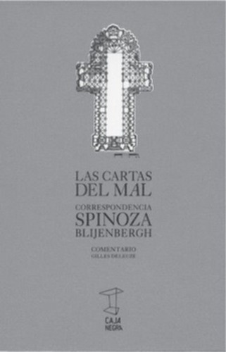 Cartas Del Mal, Las, De Baruch Spinoza. Editorial Caja Negra En Español