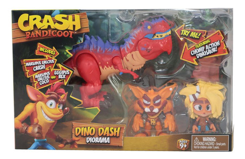 Crash Bandicoot Diorama Dino Dash Deluxe 6.5 Cm