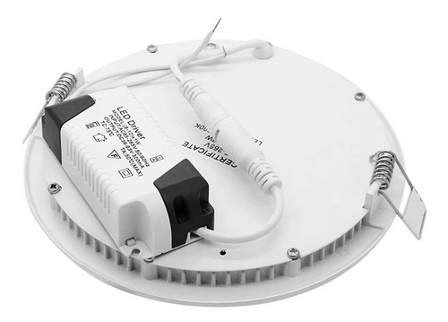 Imagen 2 de 9 de Foco Panel Plafón Led 18w Embutido Redondo Luz Frío