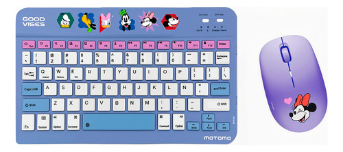 Teclado + Mouse Disney Recargable Dual Bluetooth Minnie