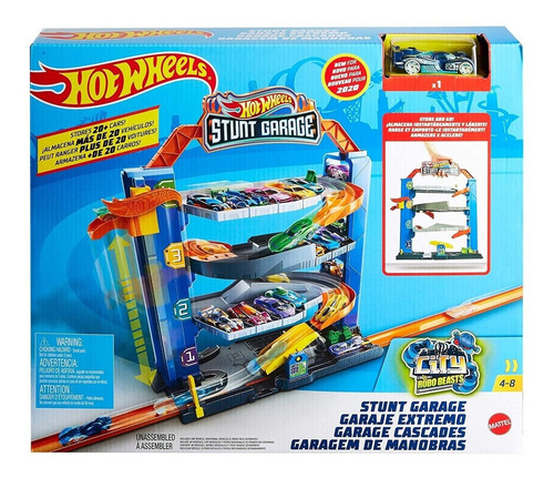 Imagem 9 de 9 de Hot Wheels City Pista Garagem De Manobras 4 Pisos Mattel
