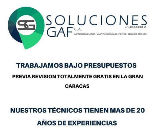 Imagen 3 de 3 de Servicio Técnico De Impresoras Láser Hp, Canon Samsung Otros