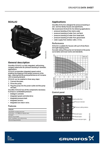 Bomba Grundfos Scala2 3-45 Avcbdf 1x115v 60hz