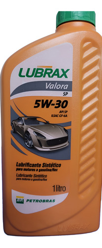 Kit 5 Óleo Motores Gasolina /flex Lubrax Valora Sp 5w30