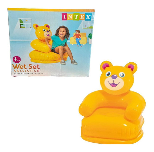 Sofá infantil hinchable Intex Tiger, 65 x 64 x 79 cm