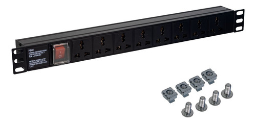 Power Rack 8 Tomas 1.8metros 14awg Negro Pr-pdr American Net