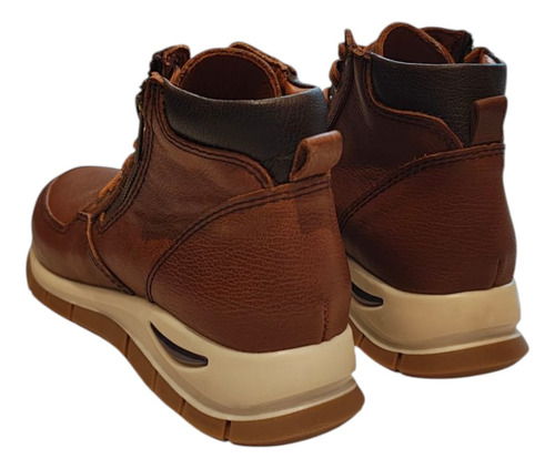 Zapatillas Botitas Cierre Cuero
